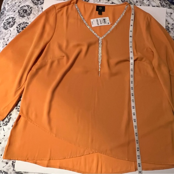 JM Collection Women's Rhinestone-Trim 3/4
Sleeve Top Created for Macy's - Picture 8 of 9